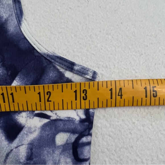 Lululemon Women Cool Racerback CRB Ink Blot White Deep Indigo Navy Tank Top 4/6 - Picture 4 of 8